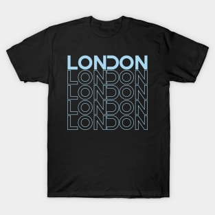 LONDON Text pattern in light blue - LONDON T-Shirt